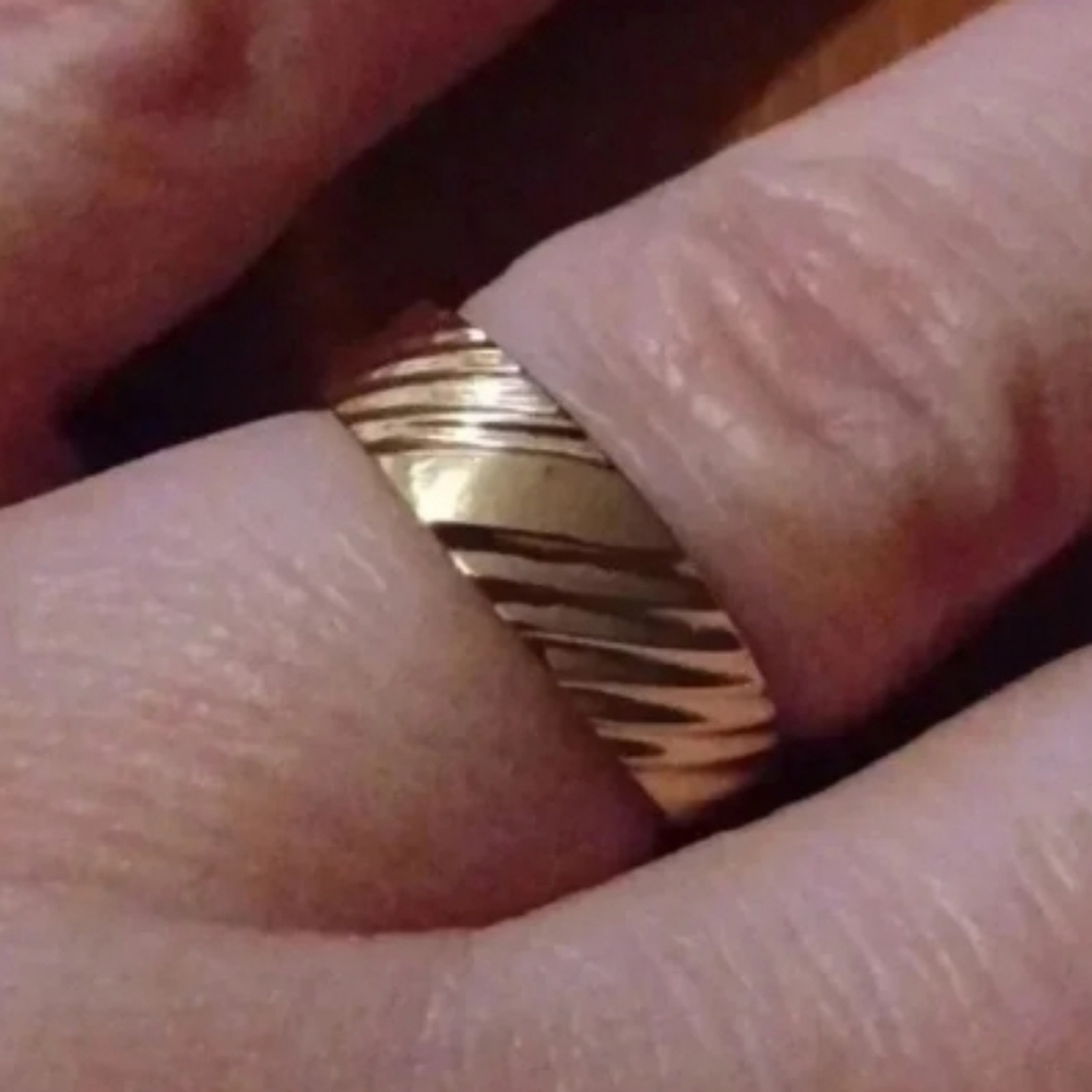 New yellow tone wedding band